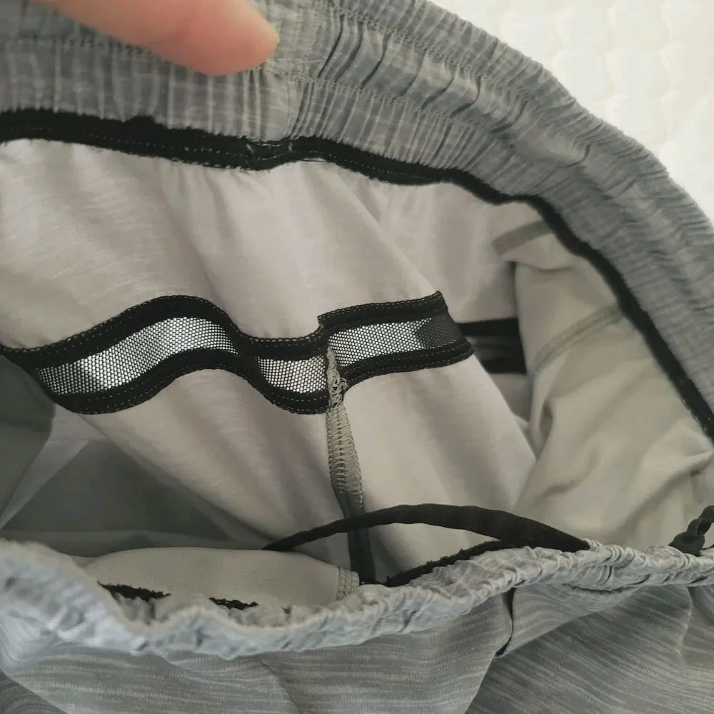 Lululemon Pace Breaker Shorts Mens Size M Gray Linerless Athleisure Gym Running